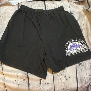 Vintage COLORADO ROCKIES ATHLETIC SHORTS from 1992